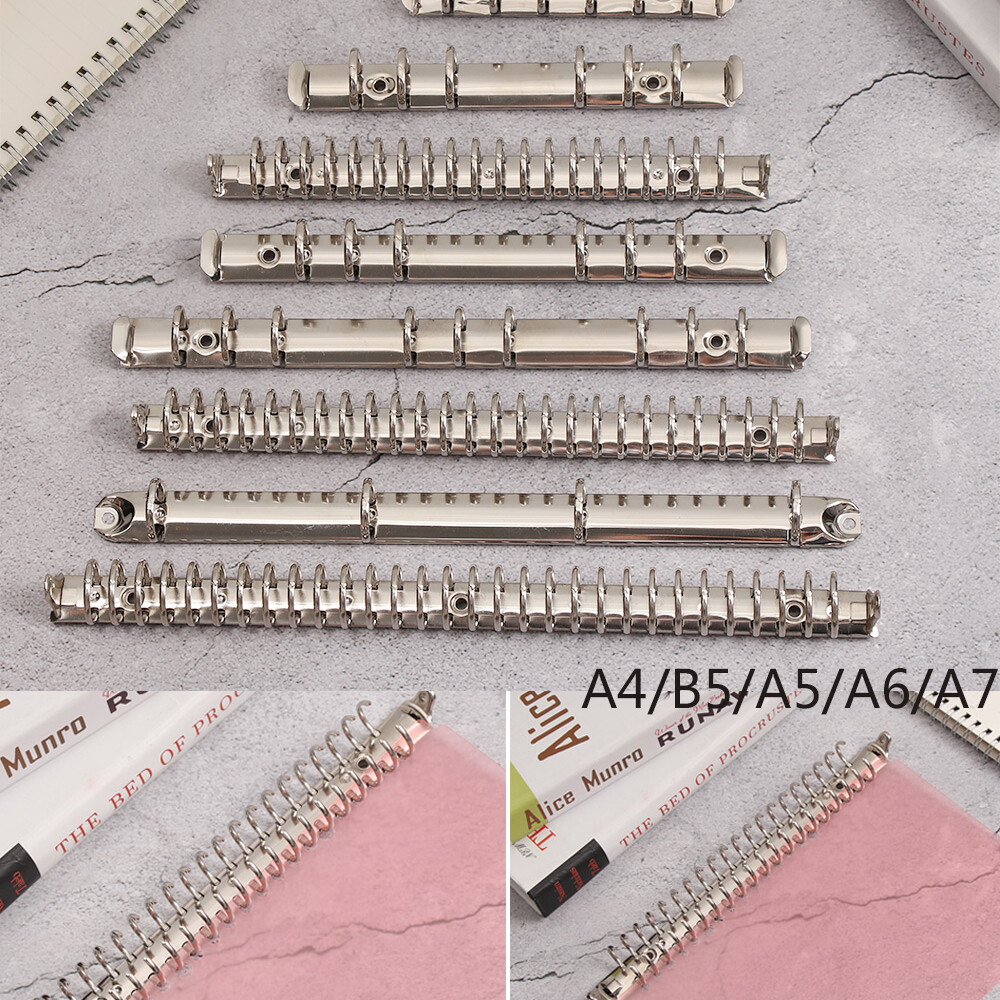 A4/B5/A5/A6/A7 New Metal Notepad Accessory DIY Notebook Binding Hoops Ring Binder Binder Clip Loose-leaf File Folder
