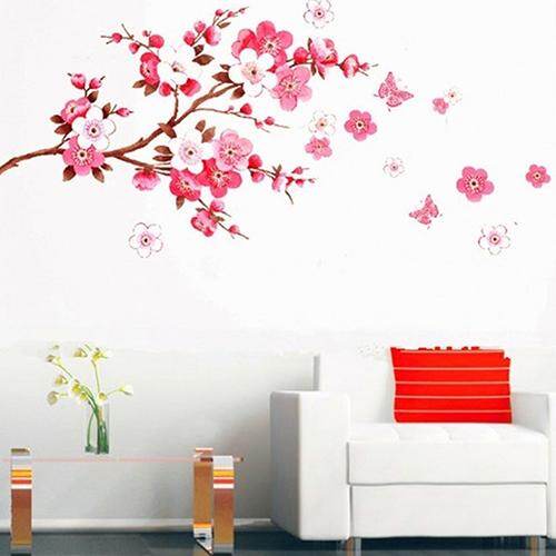 Cherry Blossom Flower Bedroom Room DIY Art Vinyl Decal Home Decor Wall Sticker