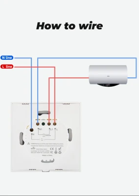 ♥【In stock】TUYA 20A Water Heater Switch Smart Wifi Touch Wall Switch Timing Remote Control Work With Google Home and Alexa【In stock】