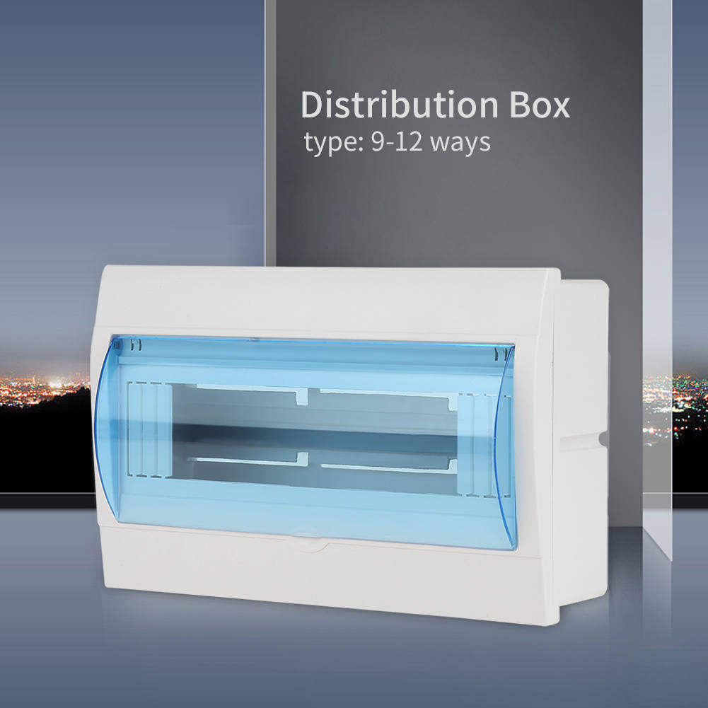 1pc Plastic Distribution Protection Box For 9-12 Ways Circuit Circuit Breaker Distribution Box Breaker Indoor On The Wall