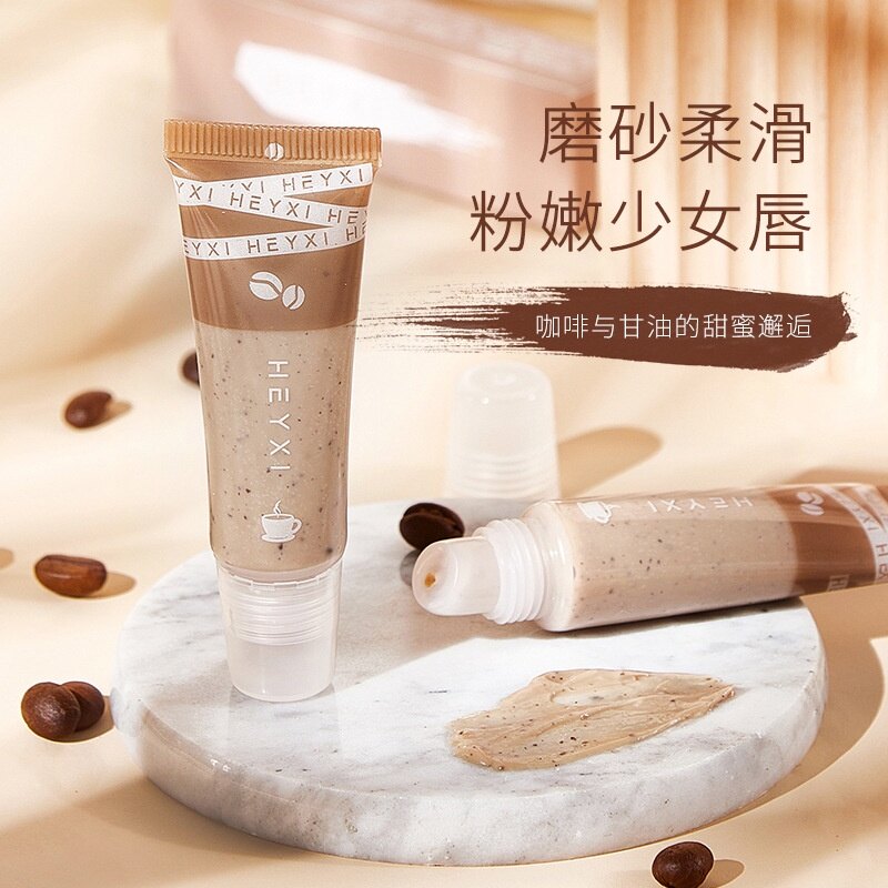 HEYXI Coffee Embellishing Lip Scrub 15g Fade Lip Lines Clean Dead Skin Exfoliate Moisturizing Repairing