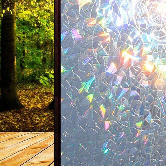 100cm*45cm Transparent Self-adhesive Wallpaper Pvc Geometric Window Door Frosted Glass Stickers