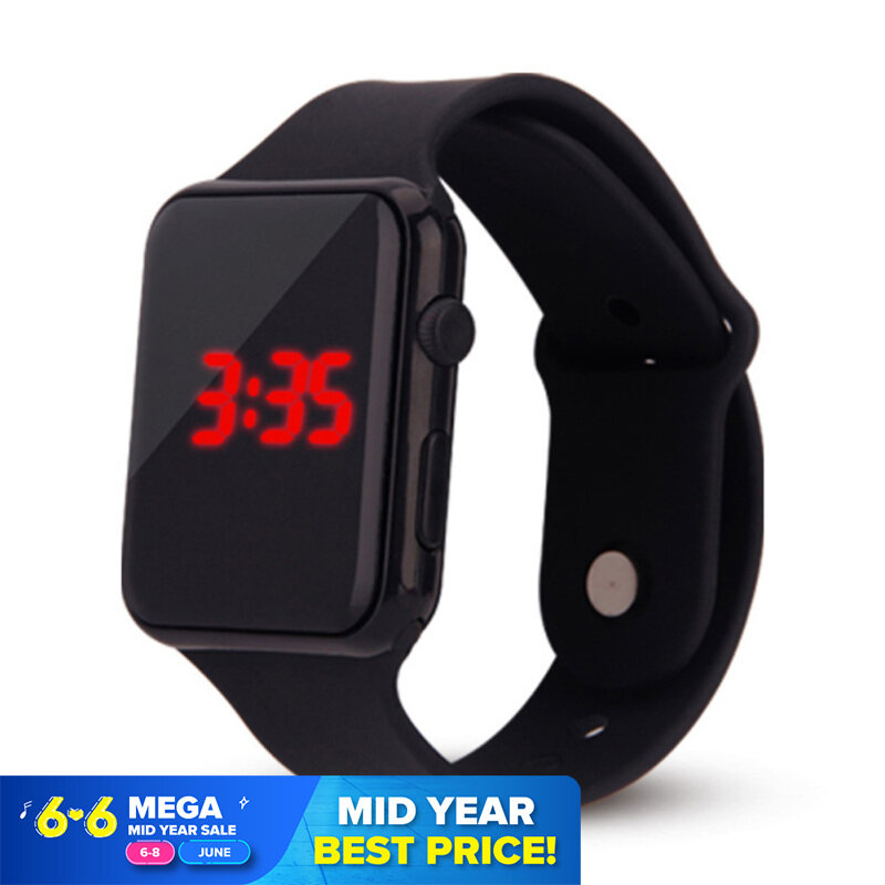 FY Electric LED Wristwatch Silicone Band Digital Display Watch Gifts for Boys and Girls