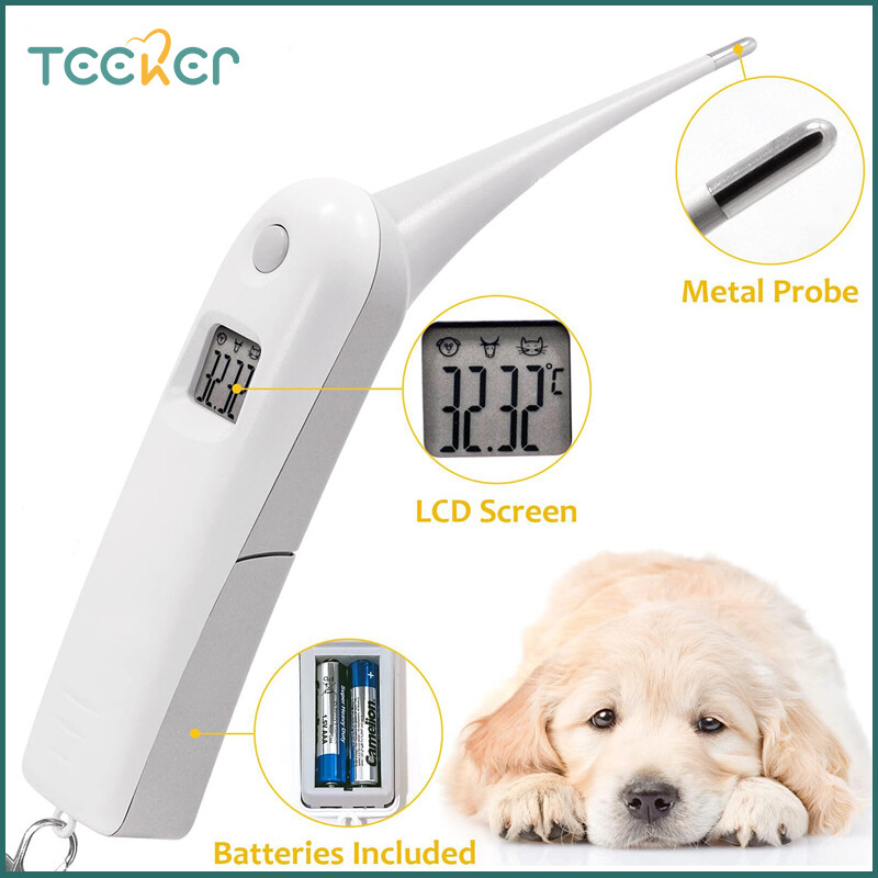 Teeker Dog Temperature Measurement Fast Digital Veterinary Measurement for Dogs Cats Horse Cattle Pigs Birds Sheep