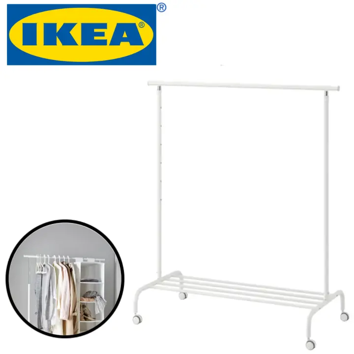 Ikea Rigga Clothes Rack Stand Hanging Drying Rack Hanger Stand 111cm X 51cm Hanging Rack Clothes Stand Clothes Rack Hanger Stand Drying Stand Clothes Cabinet Room Rack Rack Clothes Lazada