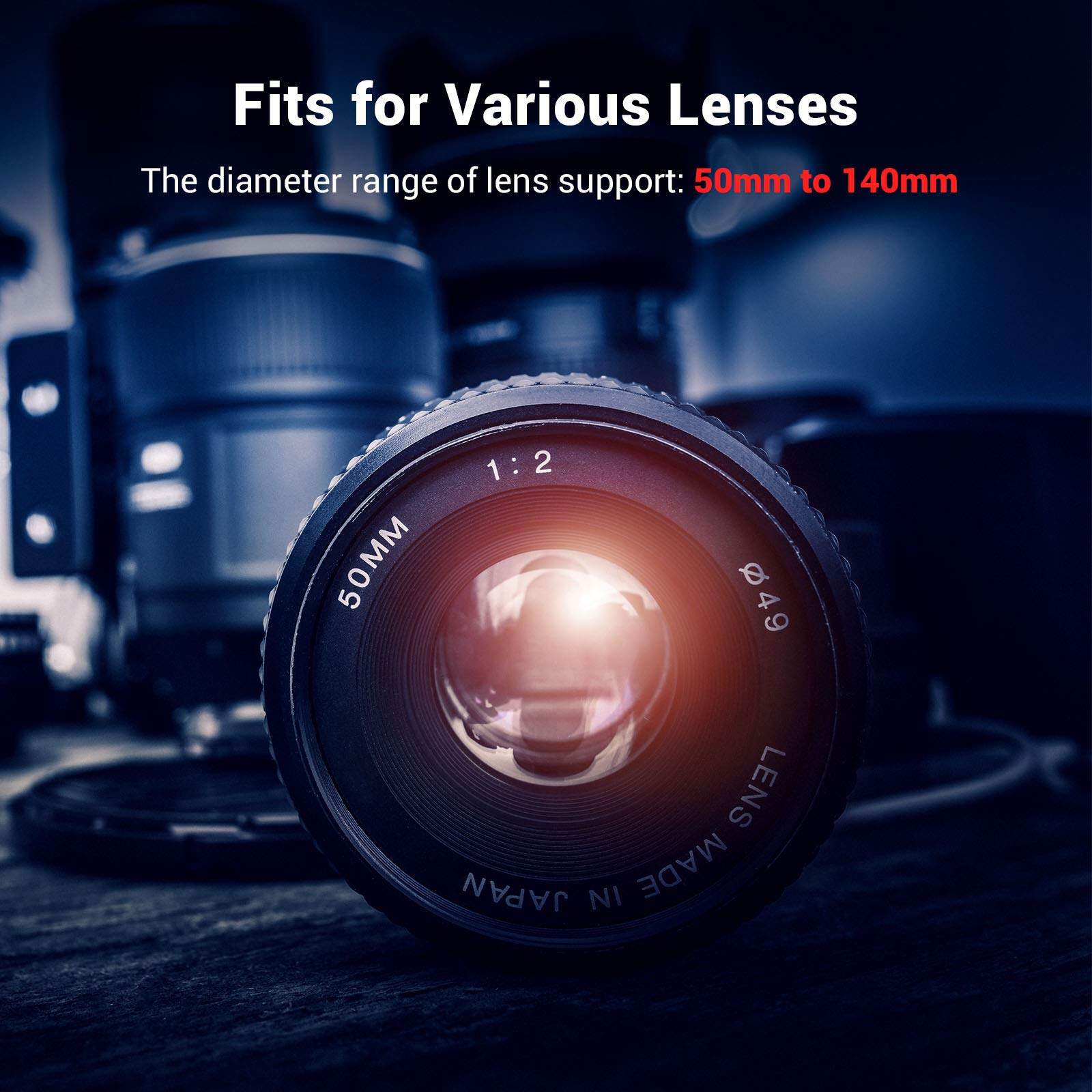 SmallRig Giá đỡ ống kính đa năng có phạm vi điều chỉnh chiều cao 34,5mm cho thanh LWS 15mm dành cho ống kính máy ảnh DSLR không gương lật BSL2680