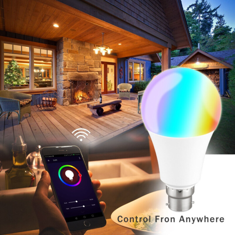 Slayhot-【Cod】 Bóng Đèn Thông Minh LED E27 11W Ứng Dụng Bóng Đèn Wifi Bóng Đèn E27 Nhiều Màu Ánh Sáng Nhiều Màu RGB Có Thể Điều Chỉnh Độ Sáng LED Bóng Đèn Thông Minh Ứng Dụng Wifi Điều Khiển Từ Xa Hoạt Động Với Alexa Google Home
