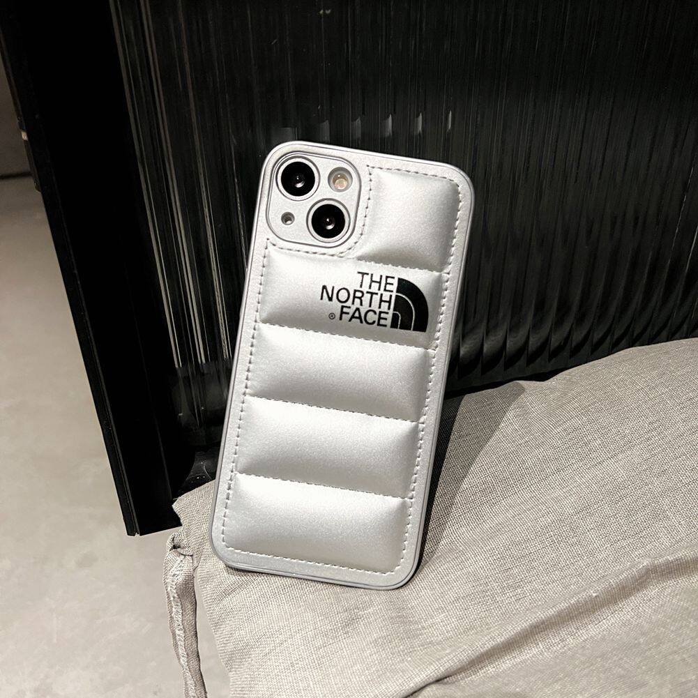 🔥 CSCR Down Jacket Shockproof Phone Case Soft Cover For iphone 15 14 13 12 11 Pro Max X XR XS Max Simple Letters Decorative Cases Shockproof and drop-resistant protective Cover hard shell