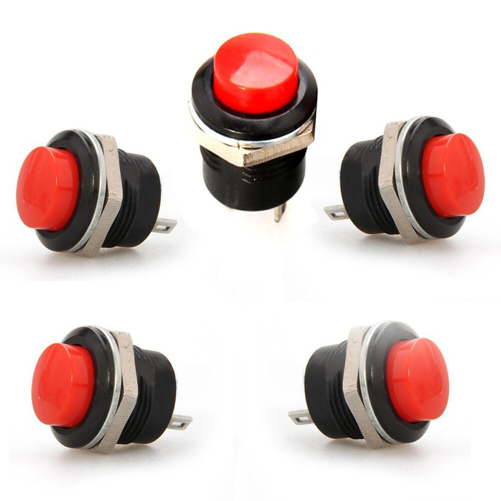 【Stock】5 Pcs Momentary On/Off Push Buttons Horn Switch for Car Mini Auto Resetting Key