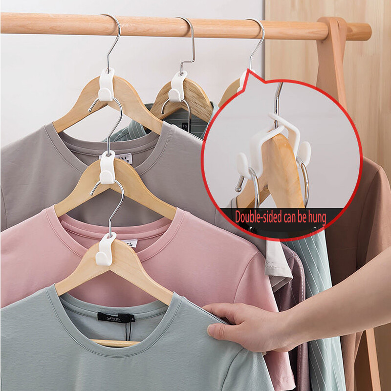 6/ 12Pcs Quần Áo Móc Áo Móc Giá Đựng Quần Áo Gấp Gọn, Móc Treo Tủ Quần Áo, Móc Nối Đầu Nối Tiết Kiệm Không Gian