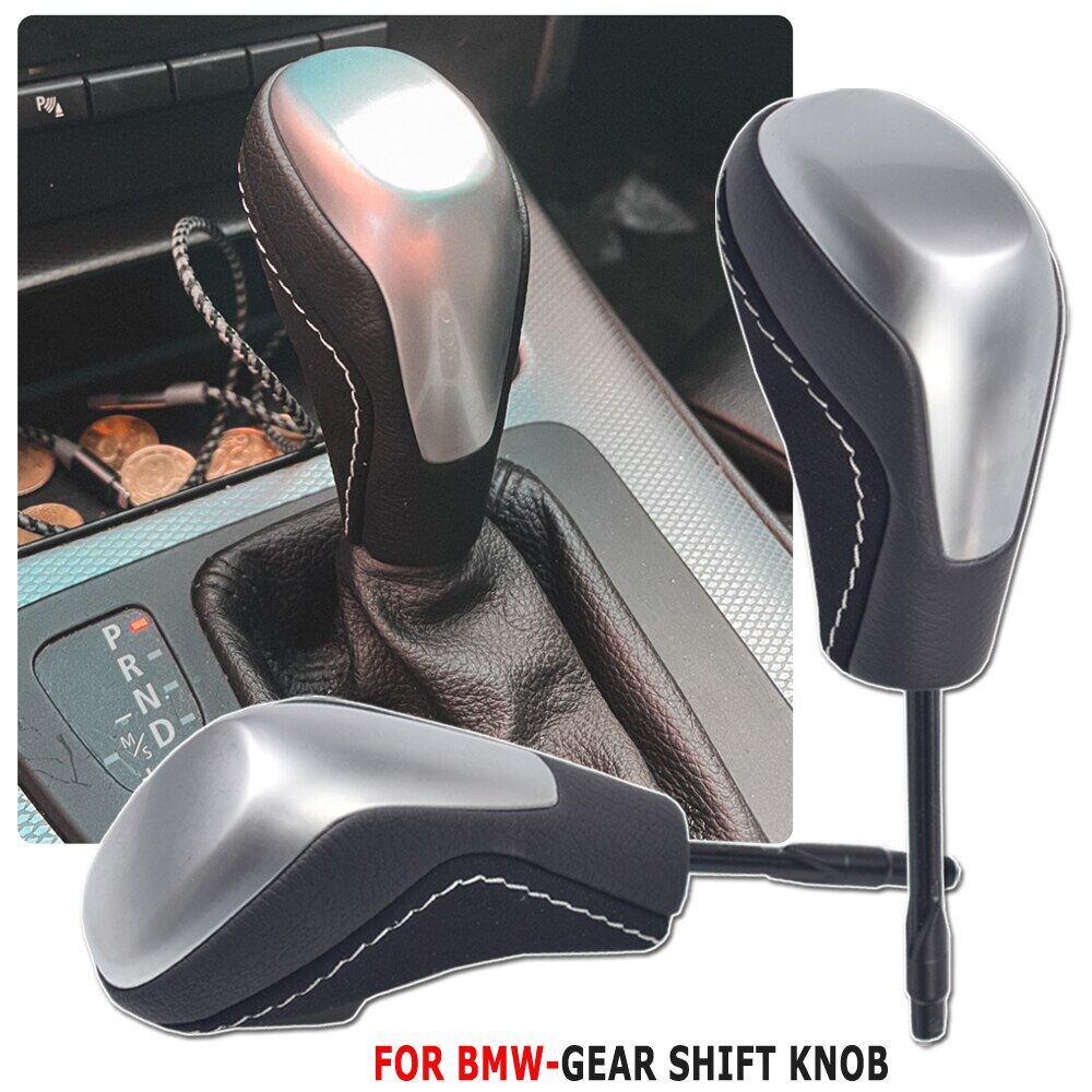 Núm bọc cần số kiểu tự động với Alcantara cho BMW E39 E46 E53 E60 E61 E63 E64 e83 E81 E82 e87 E90 E91 E92 ▷ sẵn sàng stocki