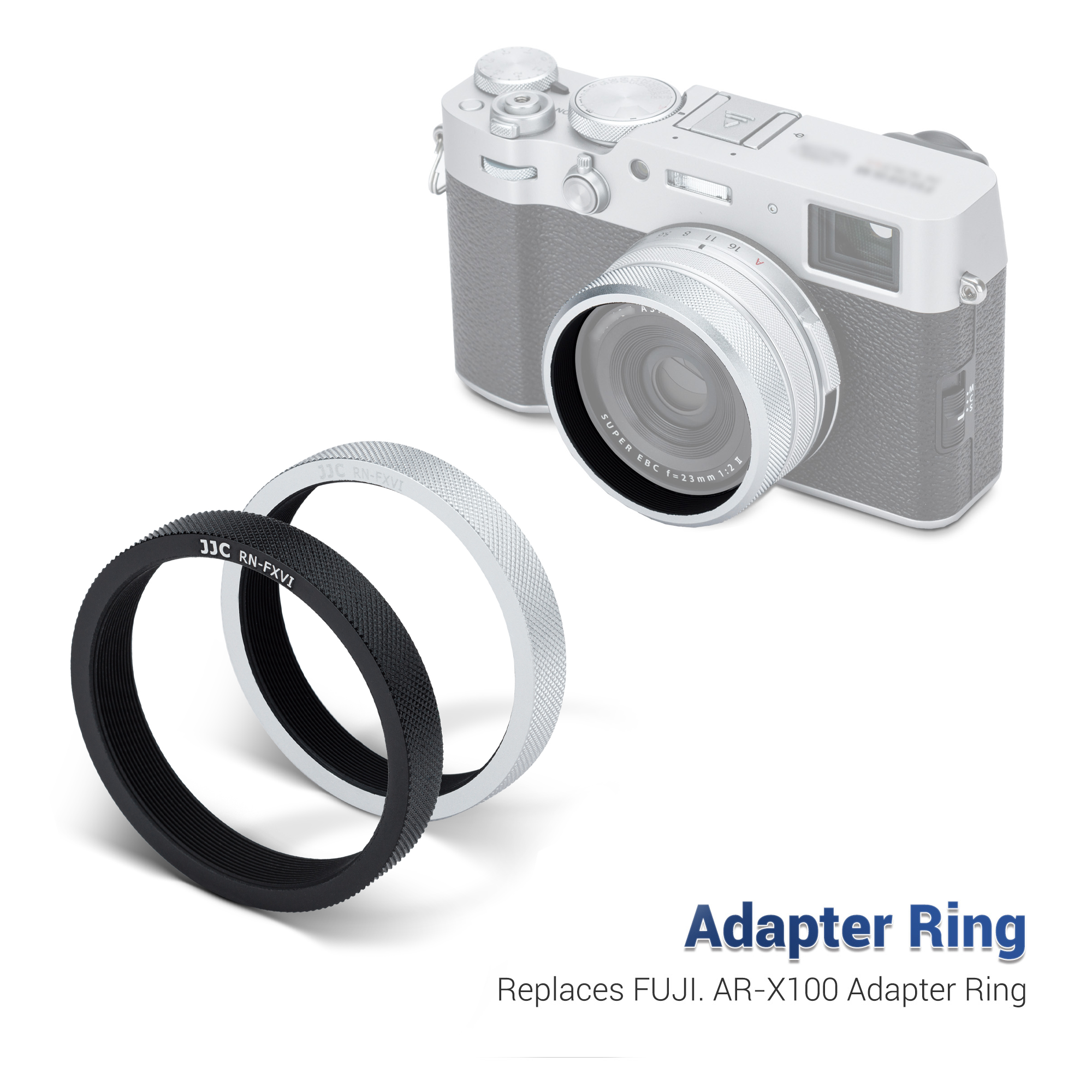 JJC Metal Adapter Ring For Fujifilm X100VI X100V X100F X100T X100S