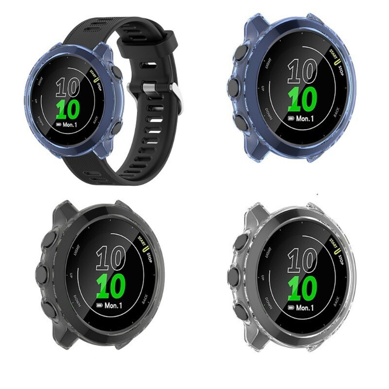 Ốp Bảo Vệ Cho Garmin ~ Forerunner 55 Vỏ Đồng Hồ Cho Garmin ~ Forerunner 158 Ốp Bảo Vệ Ốp Chống Sốc TPU Mềm Thông Minh Wat