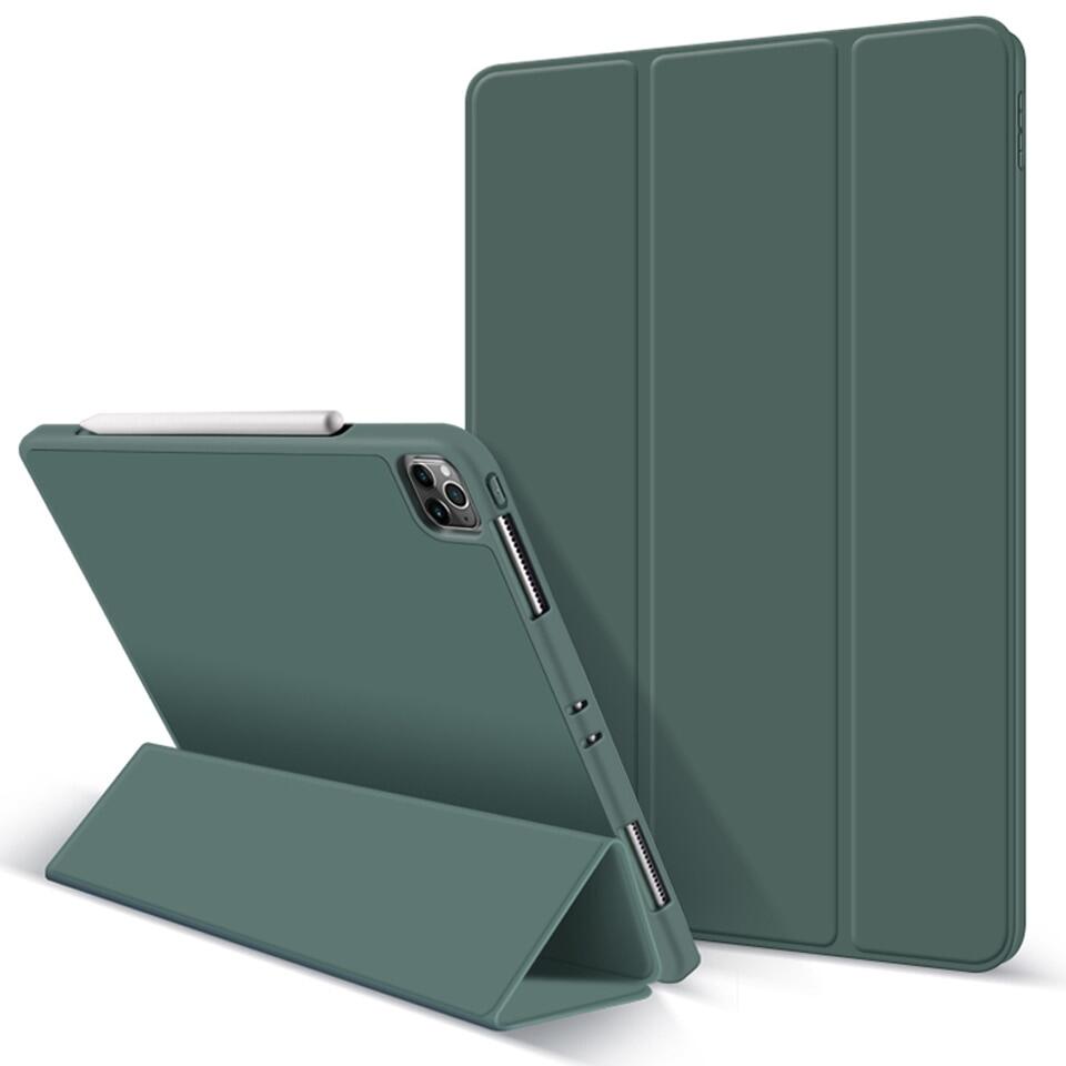 New iPad 2022 Case Built-in Pencil Holder for iPad Pro 9.7 10.2 10.5 iPad 10th Case iPad 2017 2018 iPad 9 8 7 5 6 gen Silicone Multi-Fold PU Leather Smart Cover Case for iPad Air 1 2 3 Protective Casing