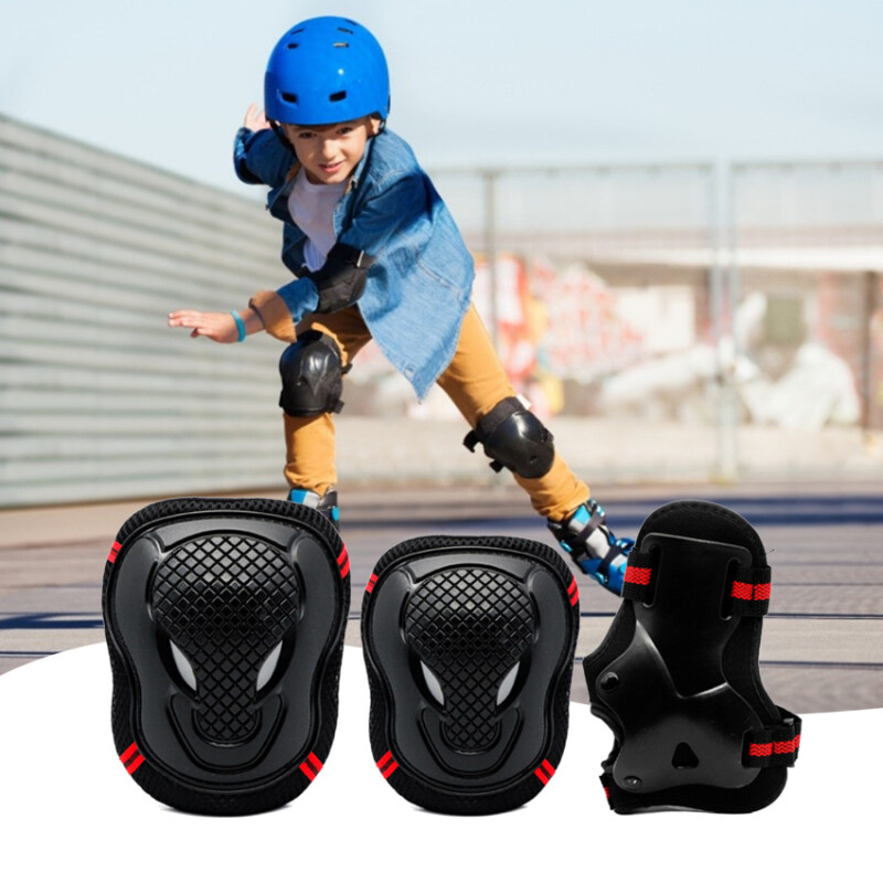 6pcs/Set Skateboard Ice Roller Skating Protective Gear Elbow Pads Wrist Guard Cycling Riding Knee Protector For Kids Men Women