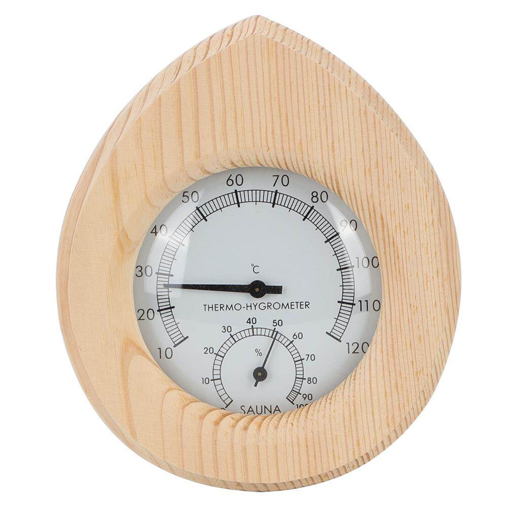 2in1 Wood ThermoHygrometer Thermometer Hygrometer Sauna Room Steam