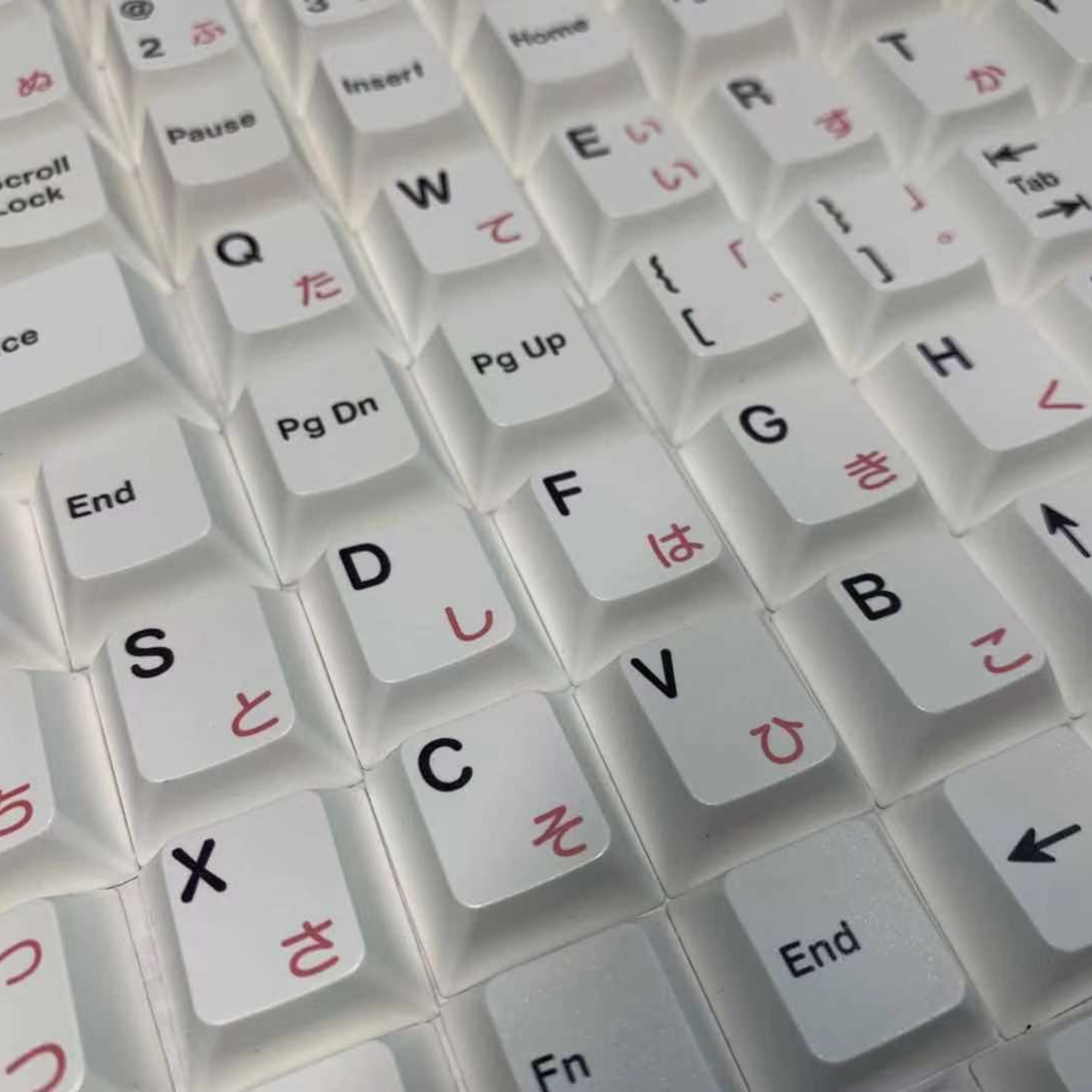 Caiyunx Sublimation PBT Bàn phím cơ Keycap được cá nhân hóa tùy chỉnh Tiếng Nhật 132 PCS