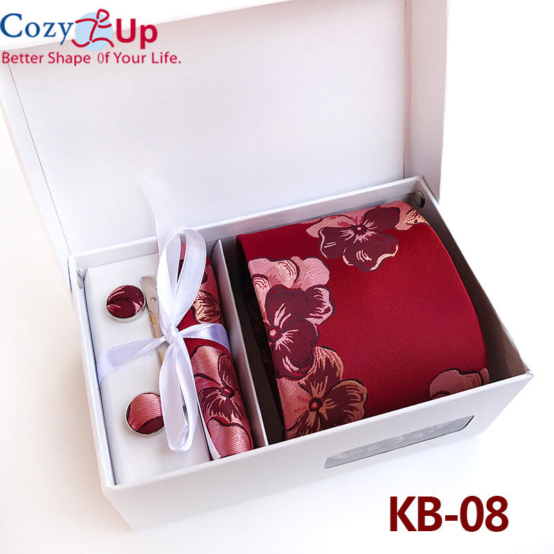 Cozy Up Fashion Tie 6/piece Suit Handkerchief Cufflinks Gift Polyester Wedding Holiday Party