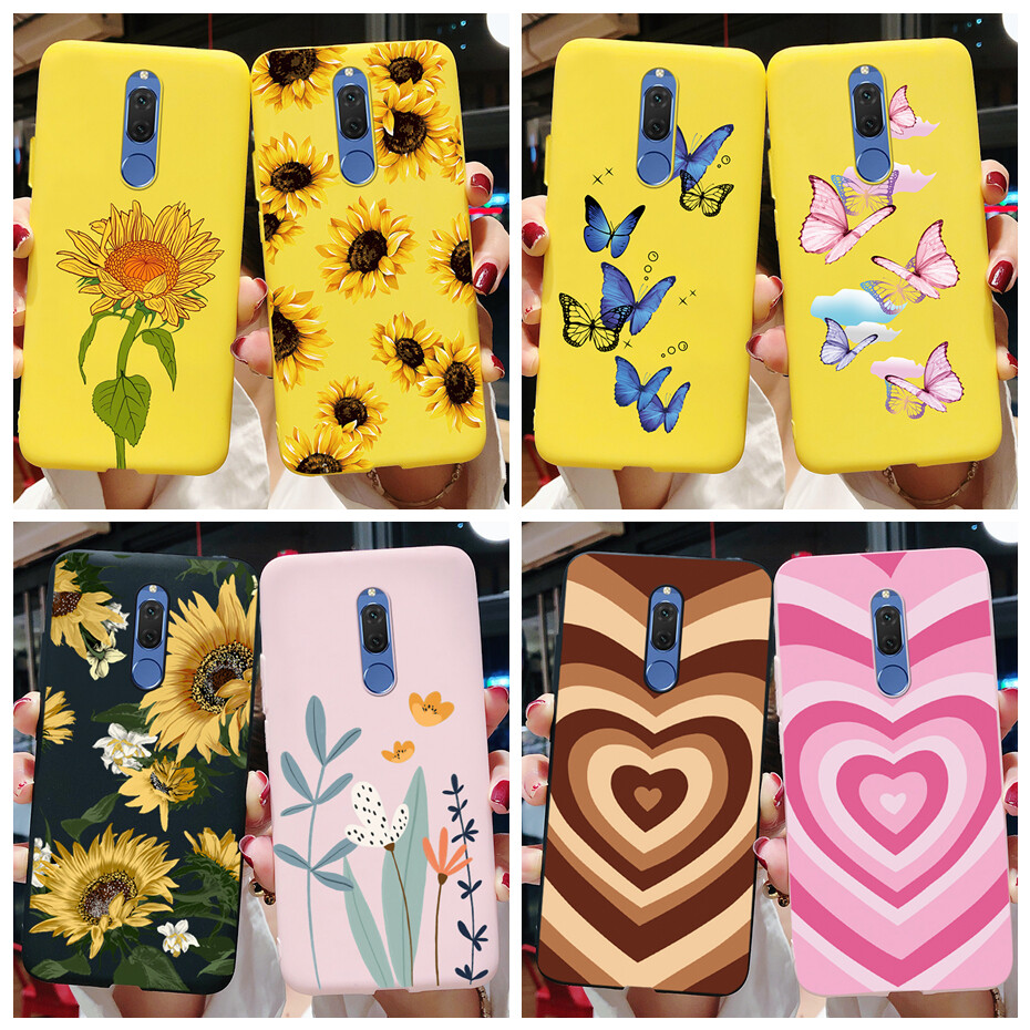 For Huawei Nova 2i Phone Case Cute Love Heart Sunflower Soft TPU Cover Casing For Huawei Nova2i Case