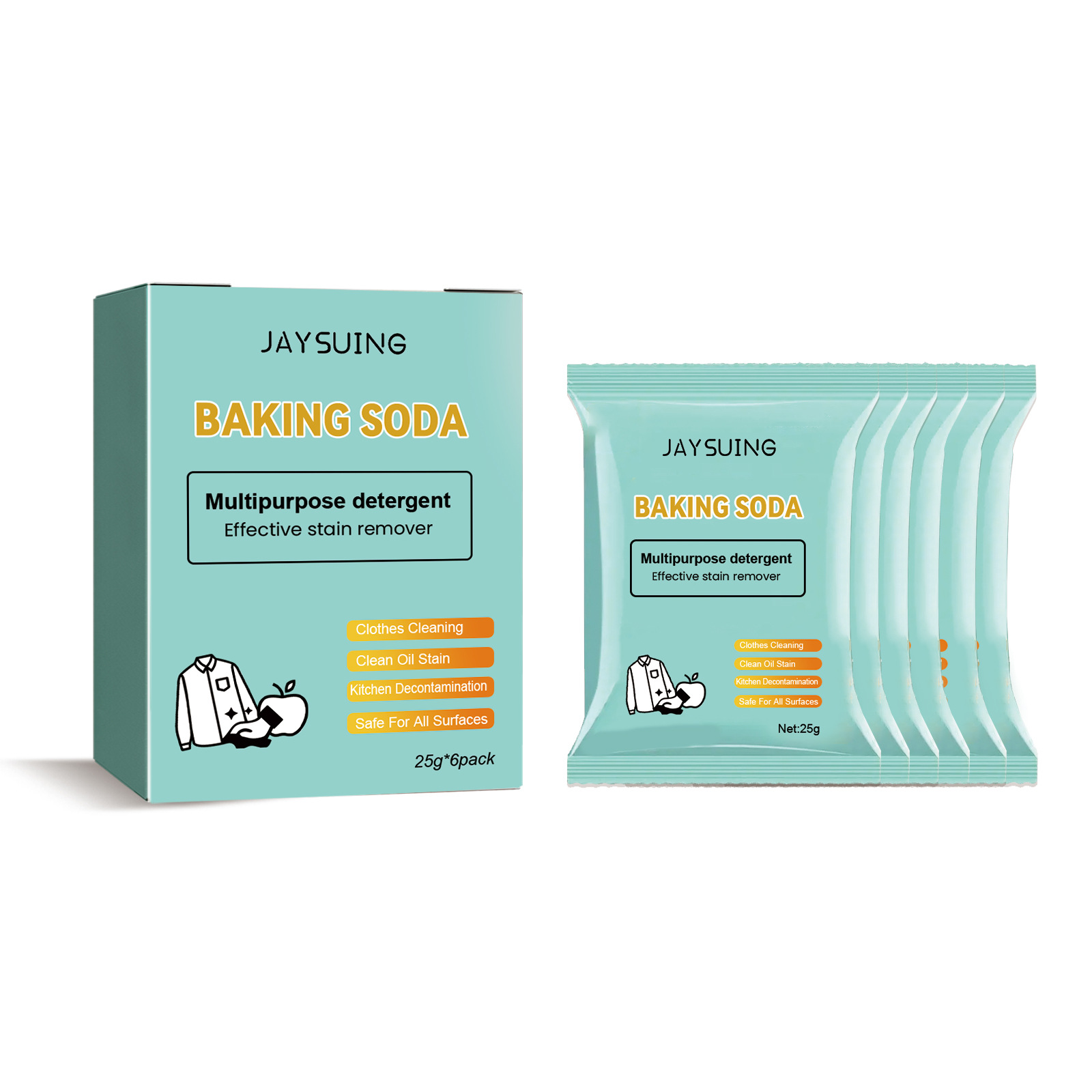 Jaysuing Sodium Bicarbonate Baking Soda Multi-functional Decontamination Cleaning Powder Decontamination White Powder White Soda Multi-Purpose Strong Decontamination Baking Soda Household Kitchen Effectively Daily Cleaning Deodorization Soda
