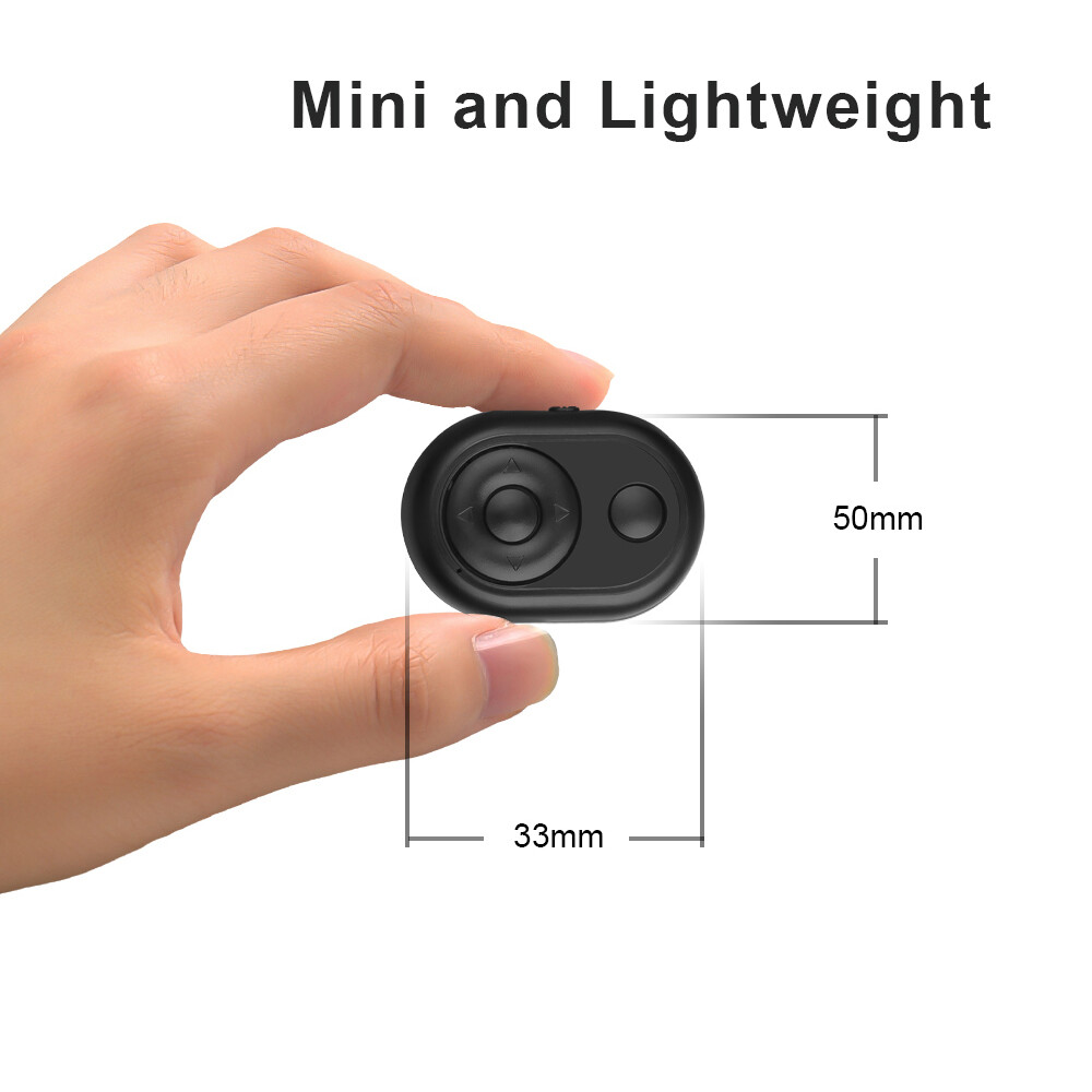 Màn Trập Điều Khiển Từ Xa Không Dây Mini BT, Trang Turner 10M, Hiệu Quả Phạm Vi Tương Thích Với Máy Tính Bảng Điện Thoại Thông Minh IOS/Android