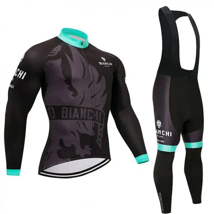 bianchi long sleeve cycling jersey