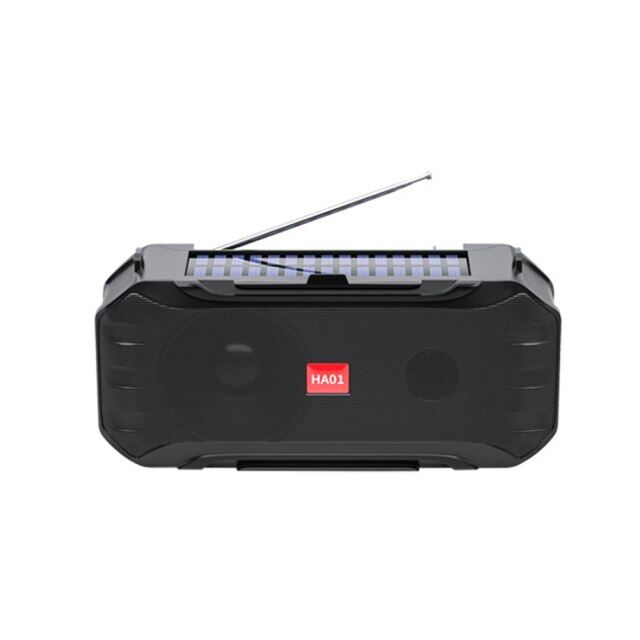 Loa Bluetooth Di Động Sạc Năng Lượng Mặt Trời MINI Có Đèn Pin LED FM Loa