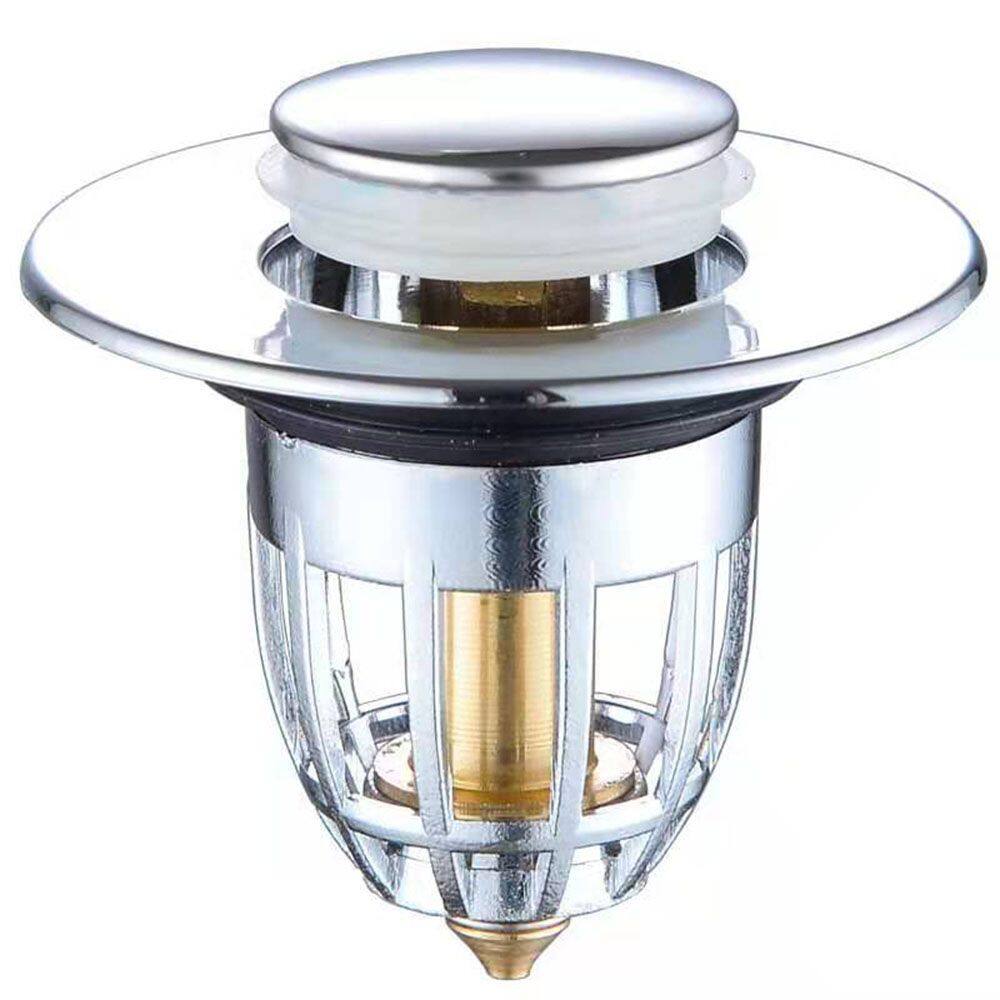 HETU070703. New Explosion-proof Bathroom Accessories Universal Sink Drain Stopper Wash Basin Bounce Drain Filter Sink Drain Plug With Anti-clogging Basket