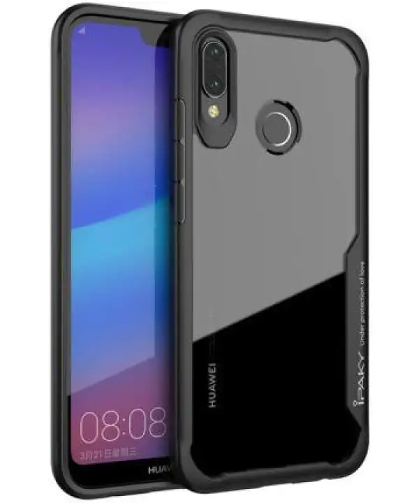 Samsung Galaxy A30 Ipaky Military Grade Shock Proof Case Transparent Black Lazada