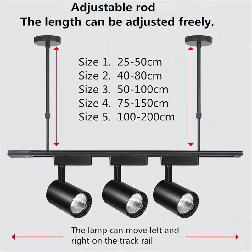 Track light deals size