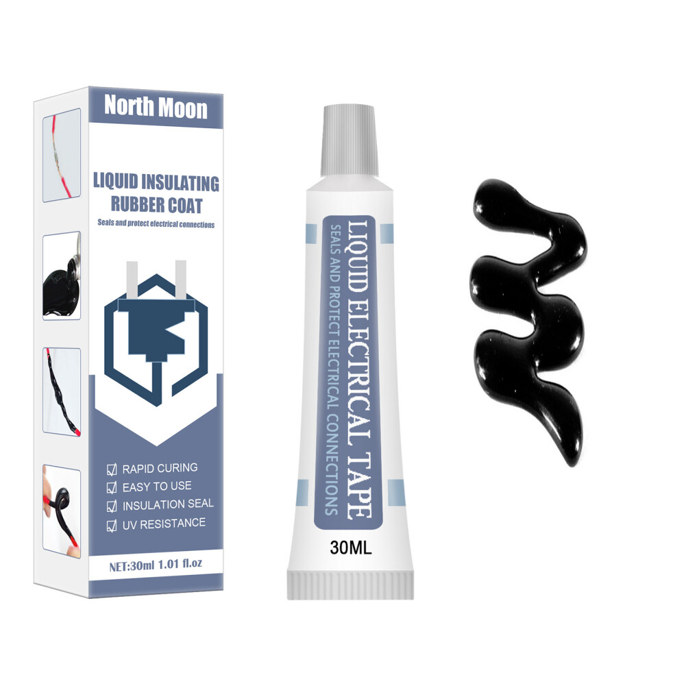 Romahome [Hàng có sẵn] Băng keo cách điện dạng lỏng 50ml, áo khoác cáp điện sửa chữa cao su phạm vi rộng