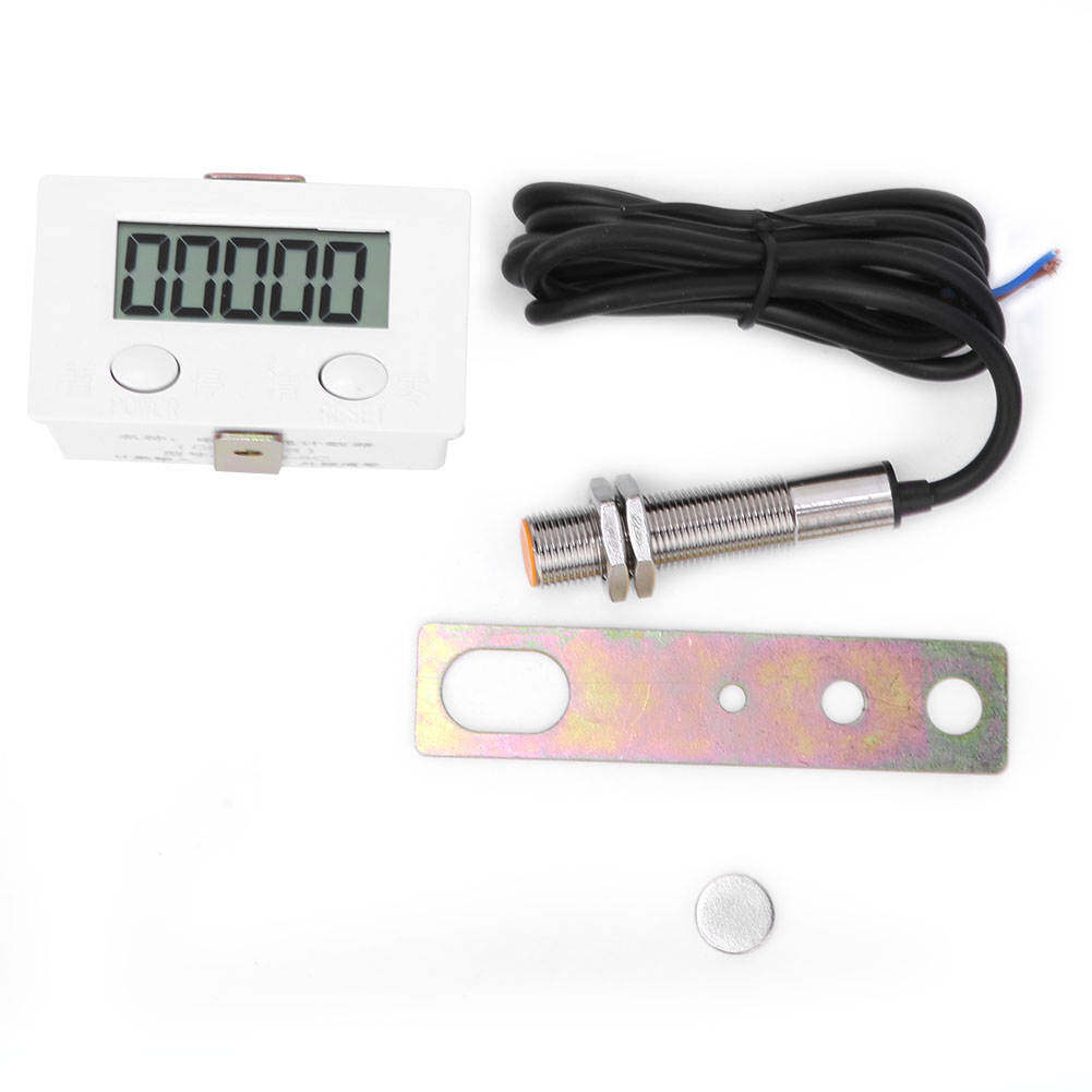 BERM Magnetic Induction Counter Metal Sensor 5-Digits LCD Digital Display LCD Display Counter 0-99999 BEM-5C+12φ