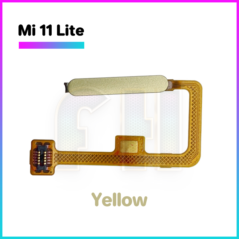 Fingerprint Sensor for Xiaomi xm Mi 11 Lite 11Lite Blue Pink White Black Yellow Green touch id sensor home return key flex cable ribbon power button flex replacement repair parts