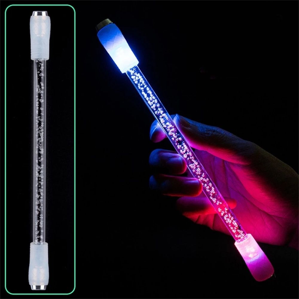 CEMOMEF Student Gift Release Pressure Acrylic LED Light Light-Up Toys Luminous Twirling Pen LED Rotating Pen Spinning Pen Spiner Pen