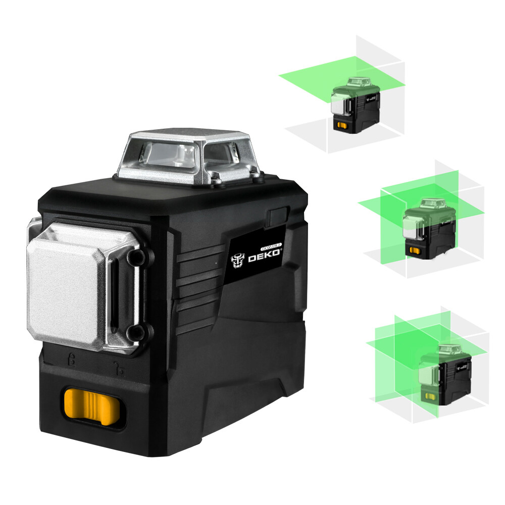 Deko dkll12pb2 12 Lines 3D Green Laser Levelแนวนอนและแนวตั้งCROSS Lines ...