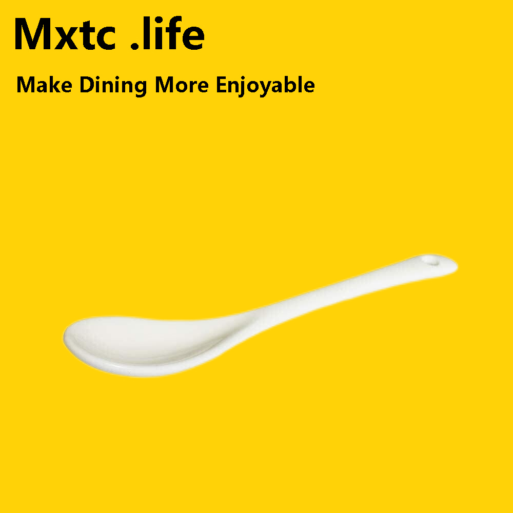 DAFIFY 13CM Mini Ceramic Suop Spoon Coffee Tea Spoon Tableware Set Porcelain Salad ice cream Spoon