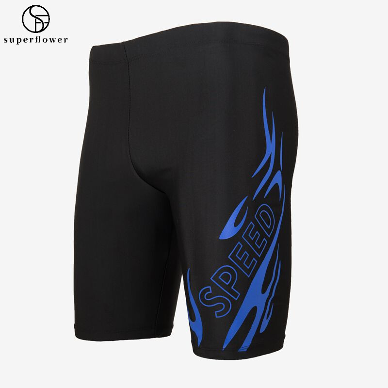 Men's Swimming Shorts Hot Spring High Elastic Quick Drying Large Size Swimwears_voghion.com