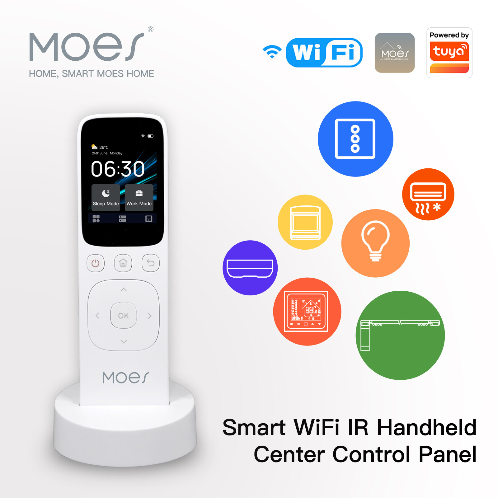 Cảm biến thông minh tuya wifi thông minh màn hình cảm ứng trung tâm bảng điều khiển Điều khiển từ xa IR trung tâm nhà điều khiển từ xa IR điều khiển tương thích với moes ứng dụng