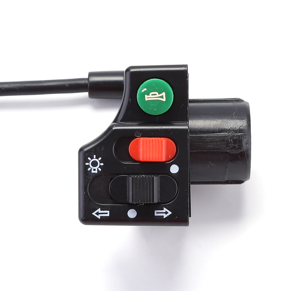 Đèn Báo Rẽ Xe Đạp Điện Ebike Nút Công Tắc Còi Đèn Pha Màu Đen