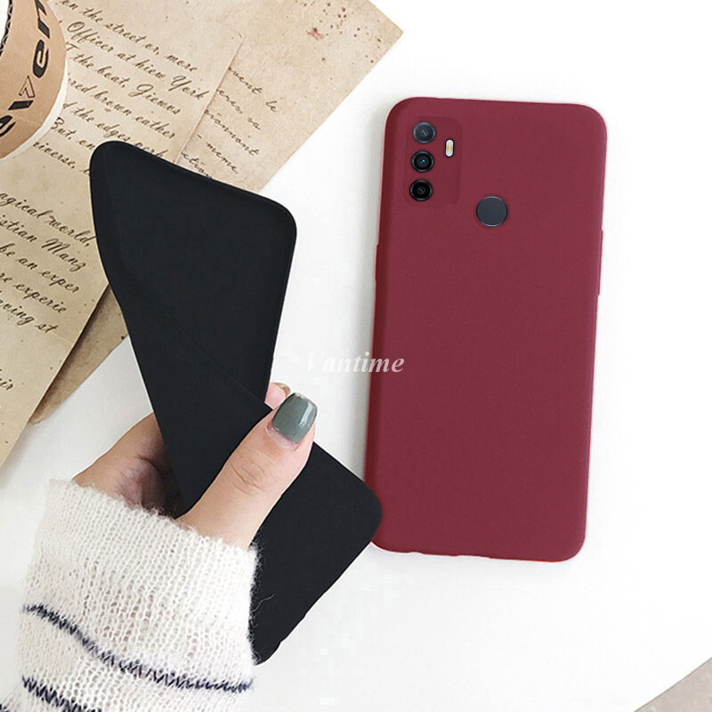 Vantime for OPPO A53 Case Soft Sandstone Casing Ultra Thin Matte Back Protective Phone Slim Cover