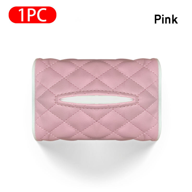 Universal Car Tissue Box Leather Car Napkin Paper Holder Storage Box For Seat Back Hanging Tissue Container