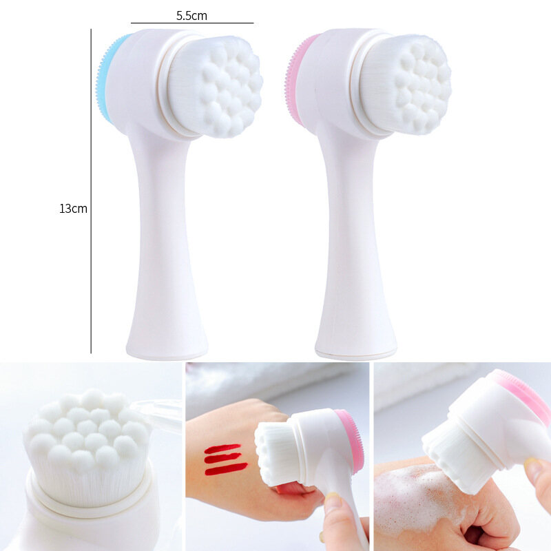Máy Rửa Mặt Làm Sạch Sâu Hai Đầu Tiện Lợi Cọ Rửa Mặt