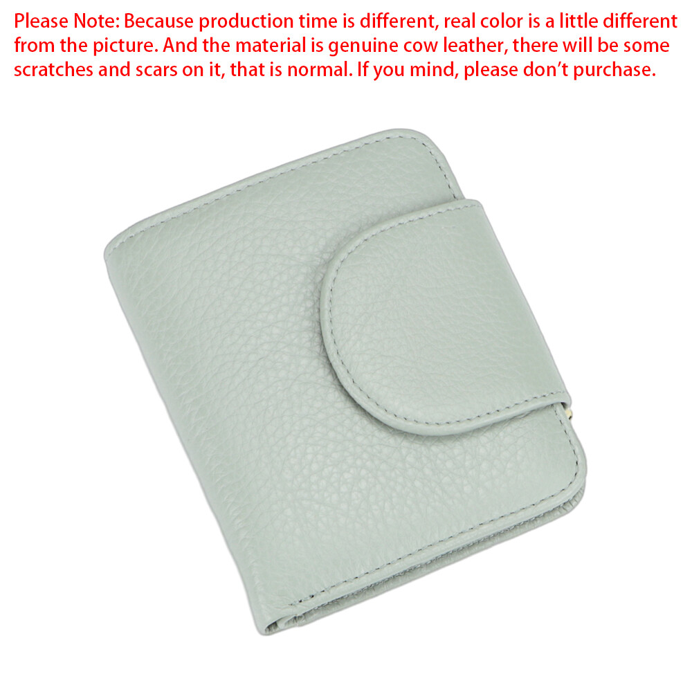 Royal Bagger RFID Short Wallet for Men Women Genuine Cow Leather Fashion Trifold Wallet Card Holder Zipper Coin Purse 1824-1834