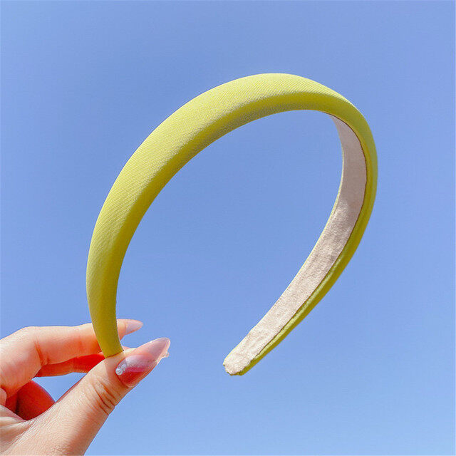 17 MILE Solid Sponge Hairband Fashion Women Fabric Colorful Headband Ladies Hair Band Hoop DIY Hair Accessories Makeup Home Headdress
