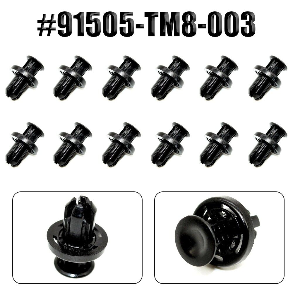 12Pcs Bumper and Wheel Well Liner PushType Retainer Clips For Honda