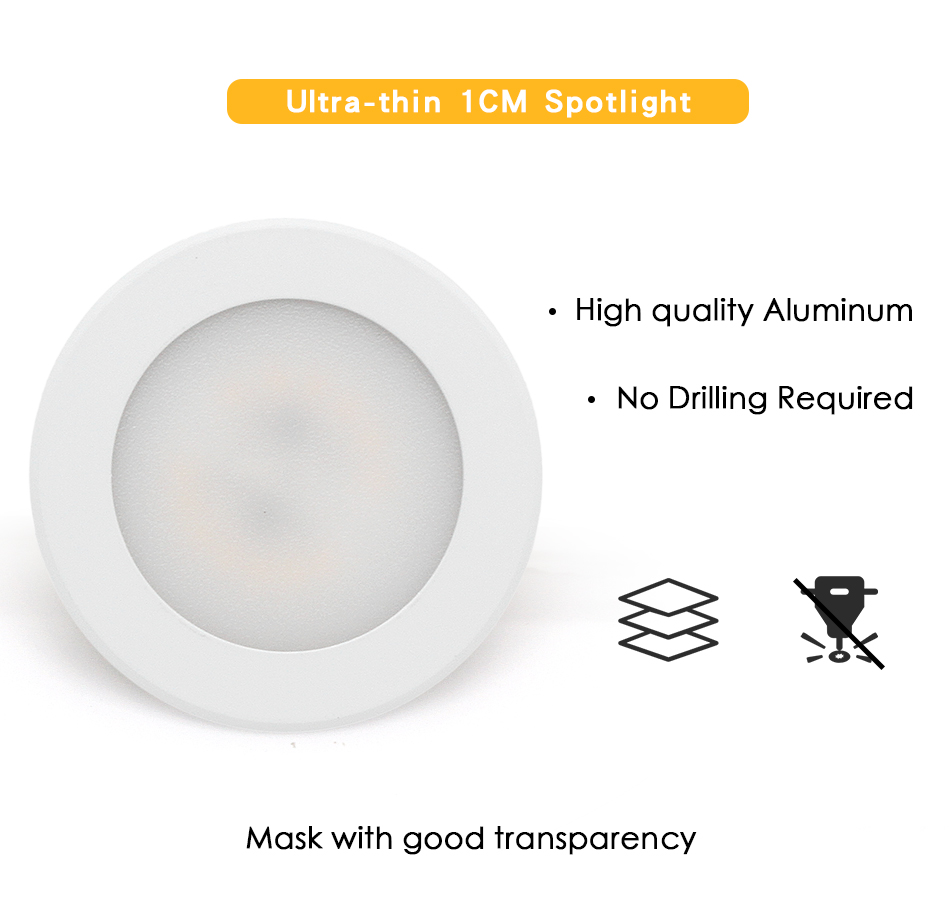 LED Downlight Mini Surface Mounted Spotlight Tri Color 220V 240V 3W 5W 7W Panel Light Ultra thin Indoor Lighting Home Kitchen Cabinet Lamp