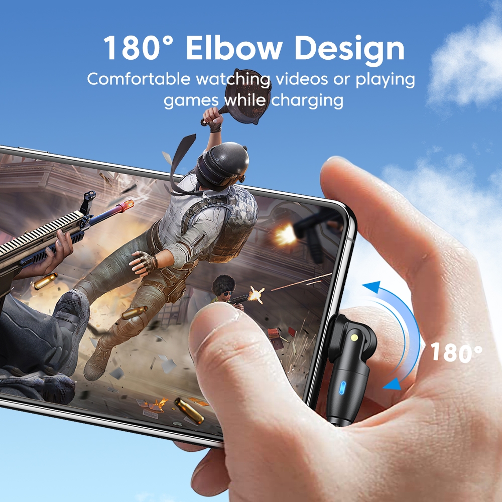 BKWHALE 180 ° Xoay 60W Cáp USB Loại C 3A Sạc nhanh Cáp dữ liệu 1m / 2m