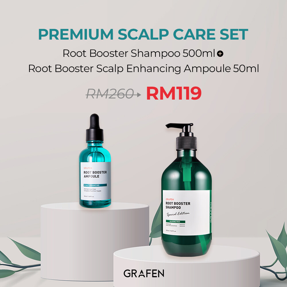 [GRAFEN] 3.3 Premium Scalp Care Set (Root Booster Shampoo 500ml + Scalp