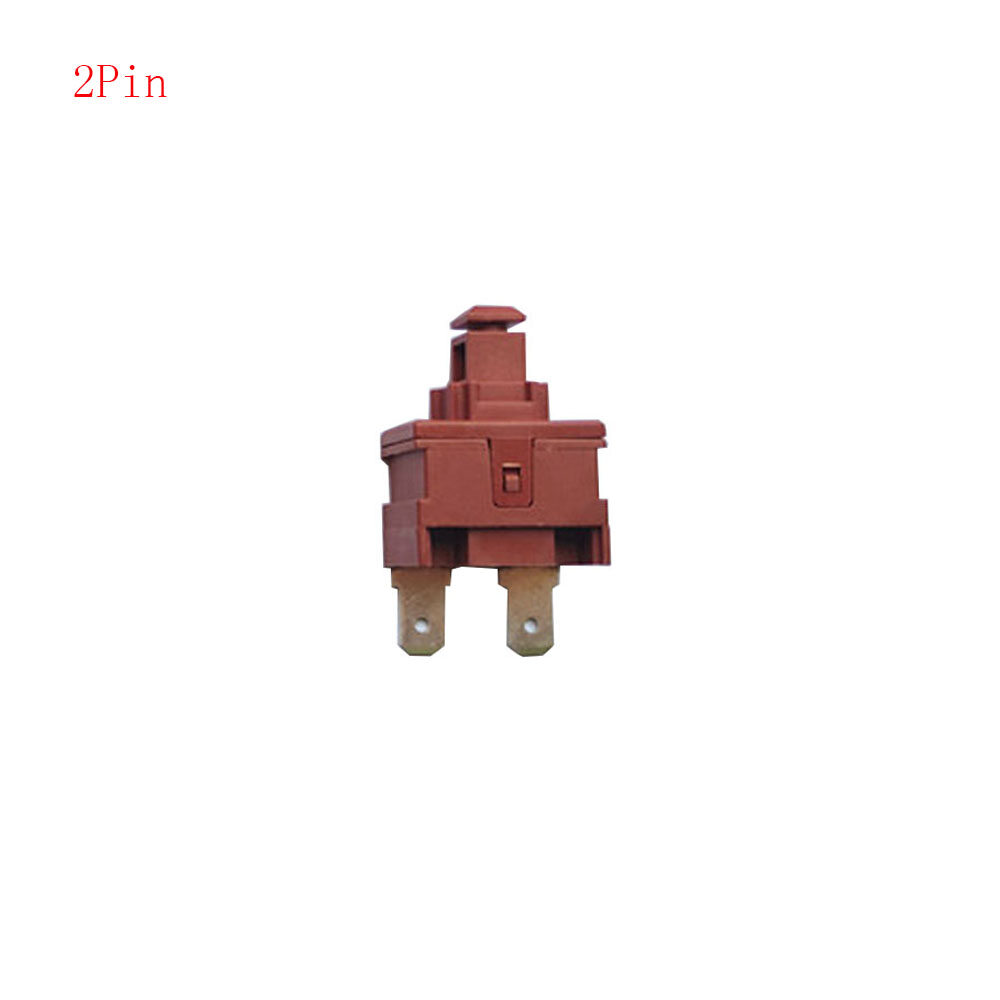 2pin 4pin power switch push button kan-l5 switch 7.5a 250v ac 15a 125v ac water heater vacuum cleaner self-locking power switch