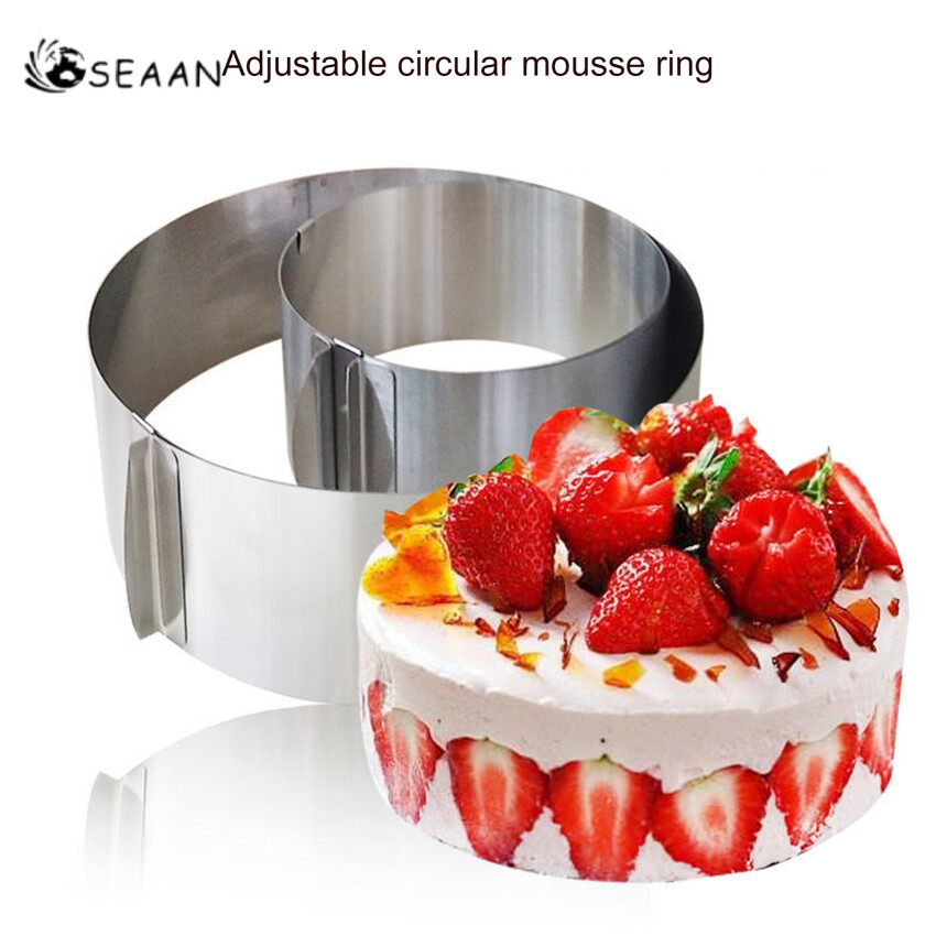Adjustable Round Cake Ring Mold Retractable Mousse Cake Ring Stainless Steel Circle Baking Ring Cake Tools